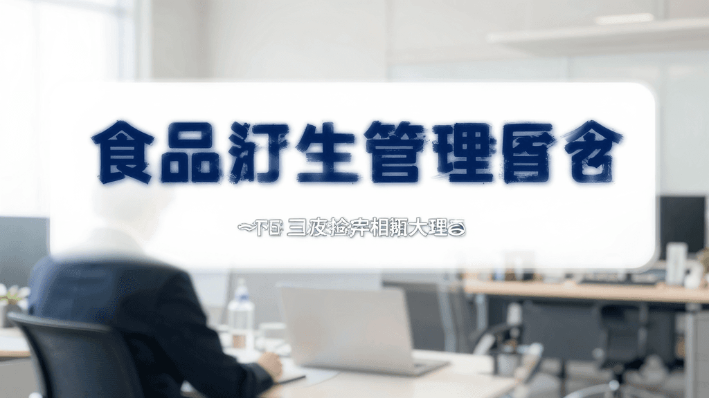 食品衛生管理者の転職・年収ガイド